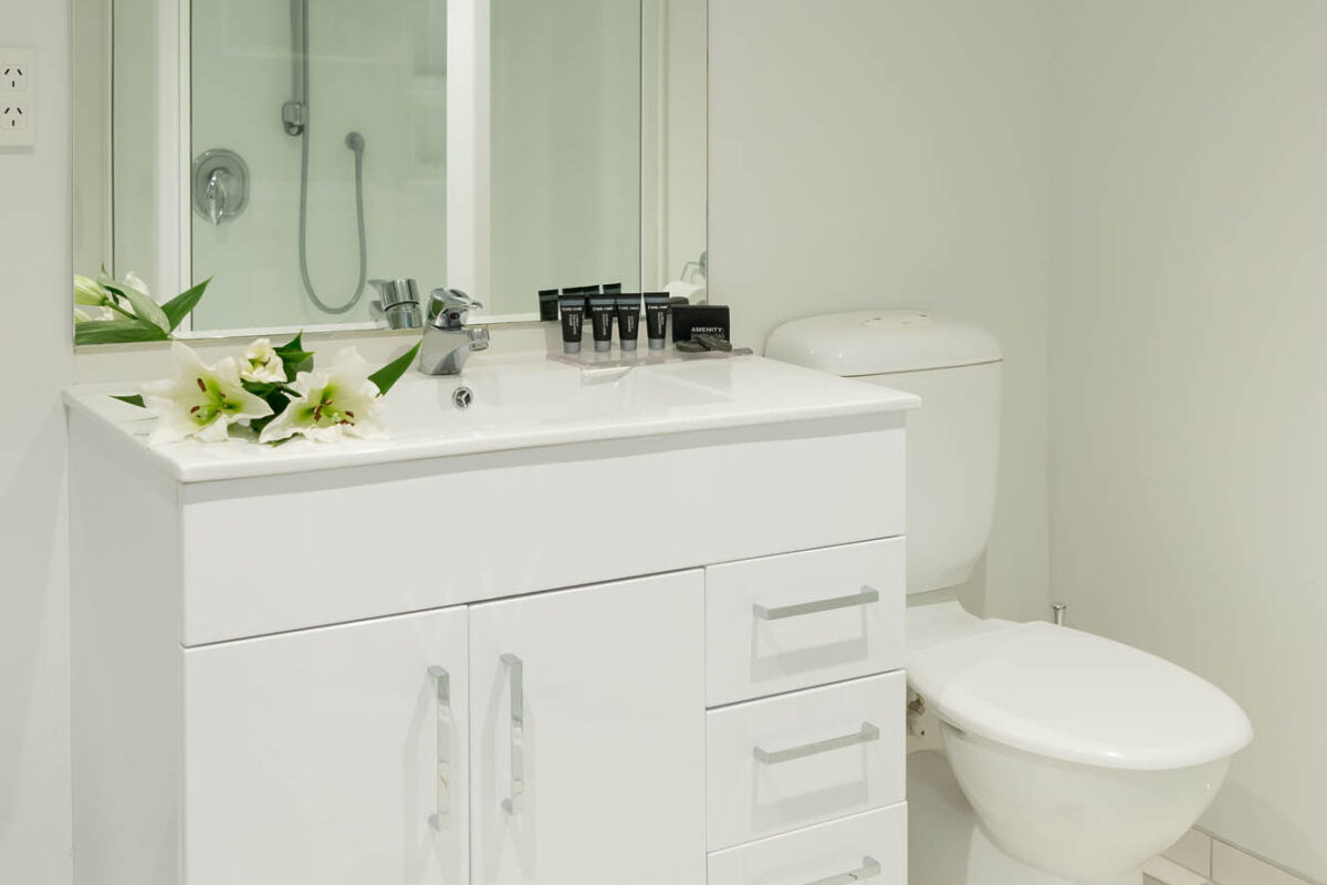 Bathroom - Willis Village Three Bedroom Apartment For Village Accommodation Group. Photo credit: Stephen A’Court. COPYRIGHT ©Stephen A’Court
