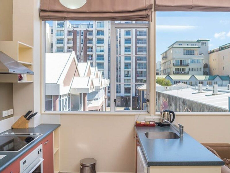 Kitchen + View - Courtenay Village 2 Bedroom Apartment