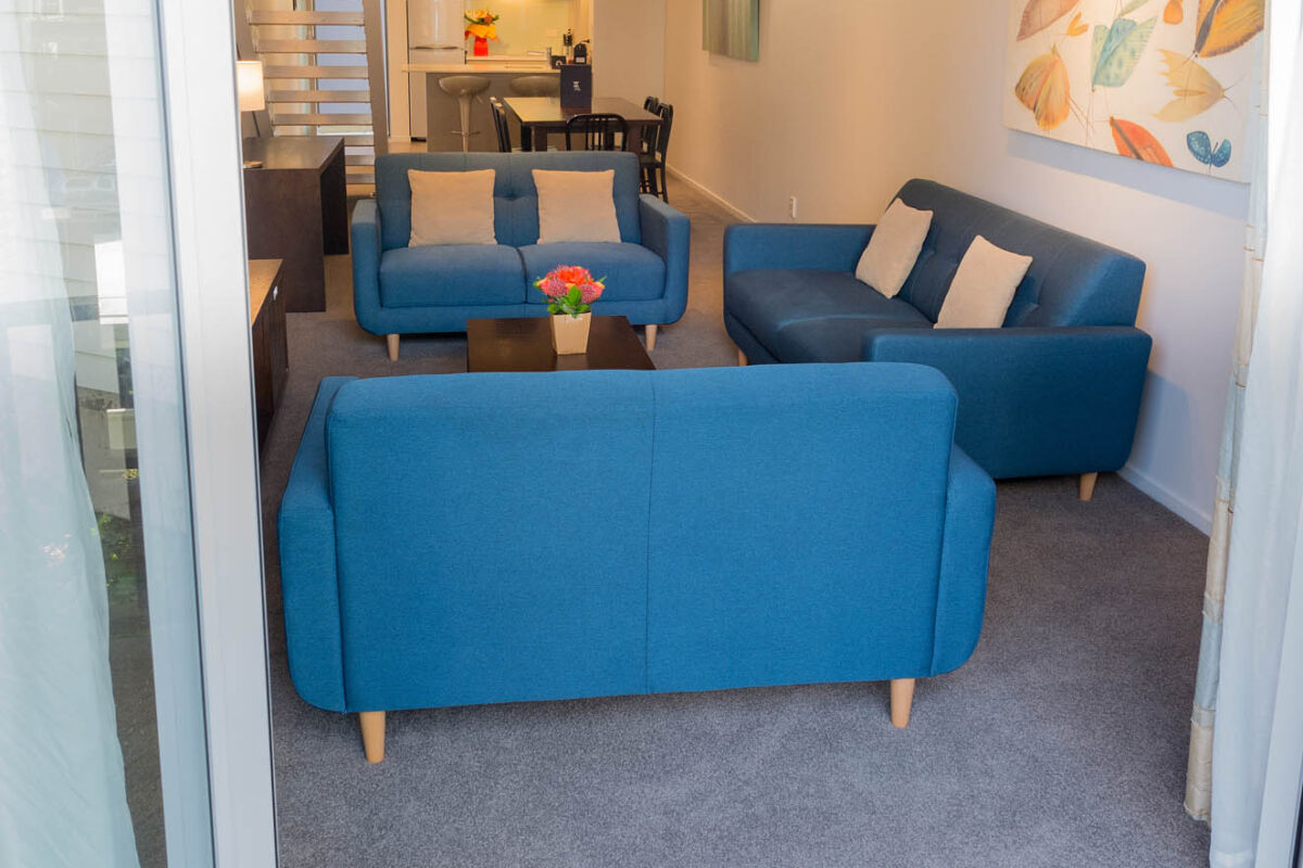 Lounge - Boulcott Suites 4 Bedroom Townhouse For Village Accommodation Group. Photo credit: Stephen A’Court. COPYRIGHT ©Stephen A’Court