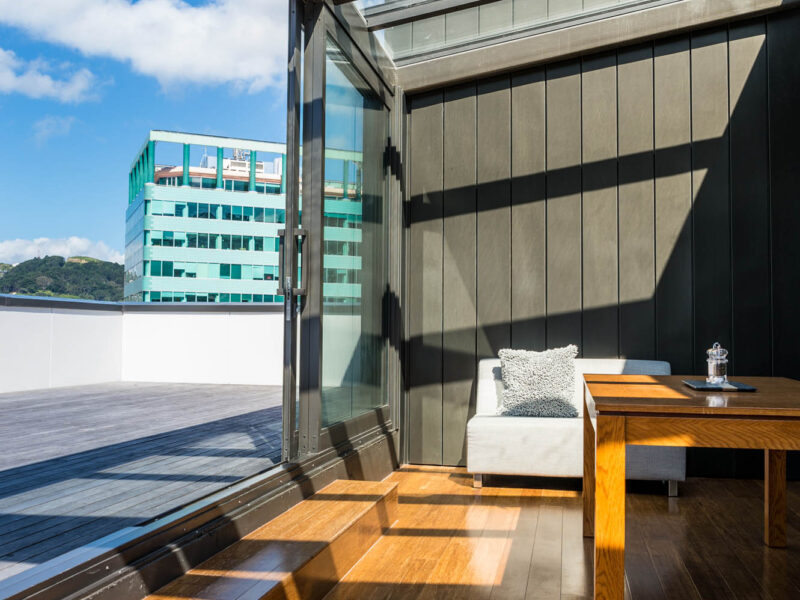 The O'Sullivan Suite for Village Accommodation Group, Wellington NZ.  Photo credit: Stephen A’Court.  COPYRIGHT ©Stephen A’Court